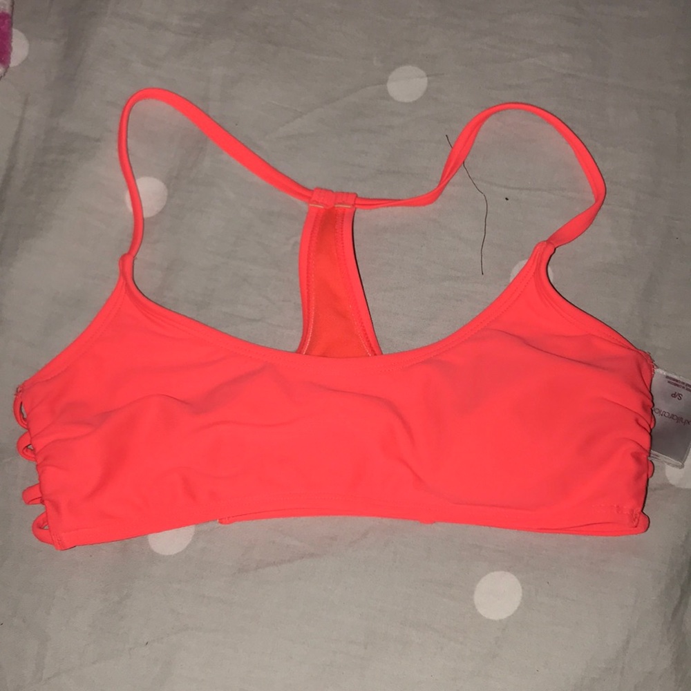 Neon pink bathing suit top